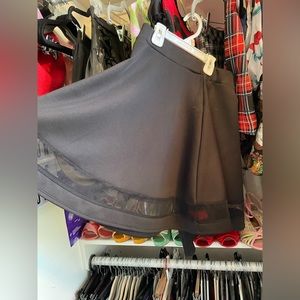 Black skirt with sheer striped size small